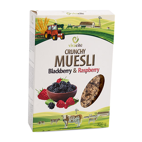 Crunchy Muesli with Blackberries and Raspberries 350g